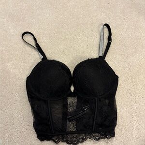 Victoria's Secret Black Lace Bustier